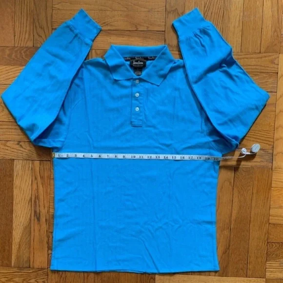 Neiman Marcus Rugby Style Long Sleeve Polo Shirt - Picture 4 of 14